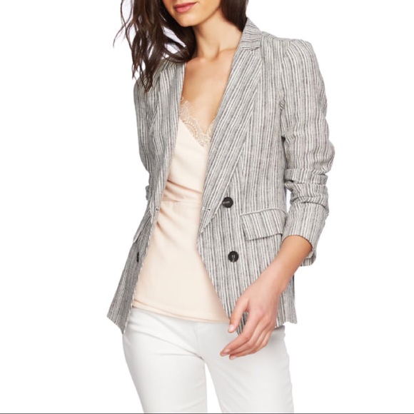 1 state puff shoulder blazer